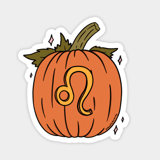 Leo Pumpkin Magnet