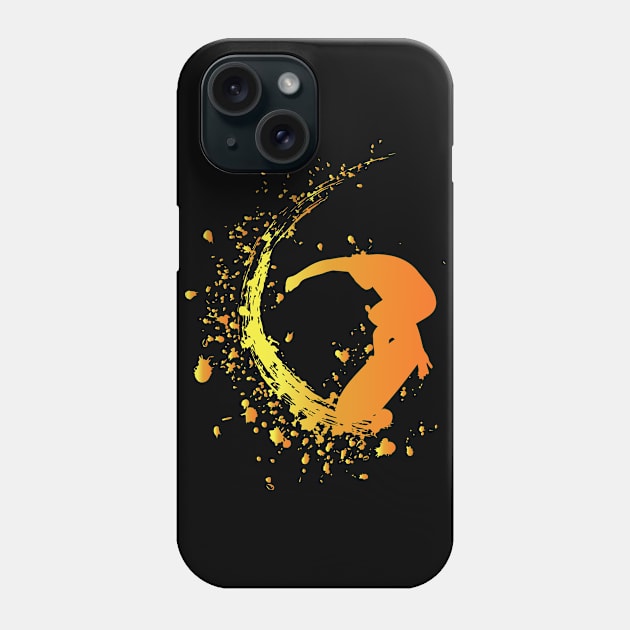 Golden Sunset Surfer Phone Case by shipwrecked2020