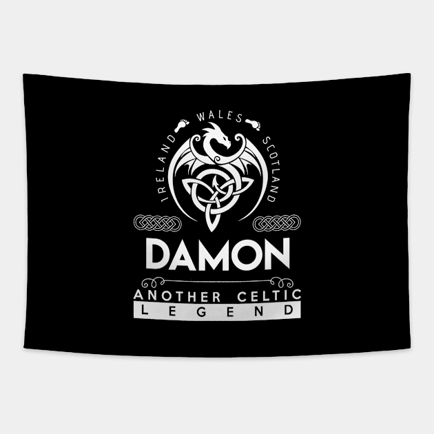 Damon Name T Shirt - Another Celtic Legend Damon Dragon Gift Item Tapestry by harpermargy8920