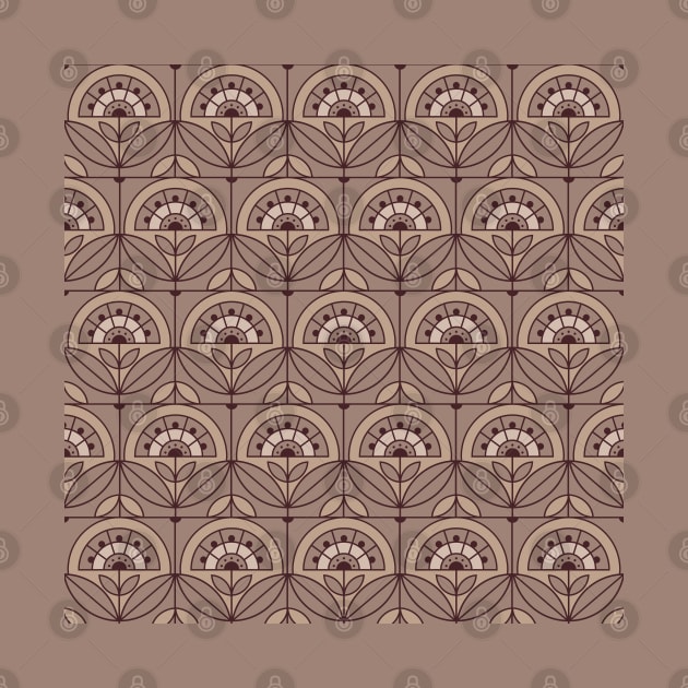 Art Deco Tile Floral (almond frost) by lents