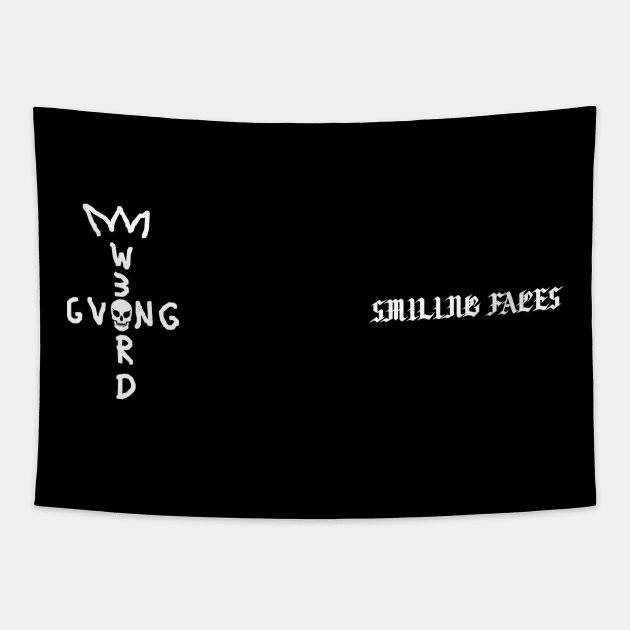 W3IRD GVNG "SMILING FACES" (V2) Tapestry by KVLI3N