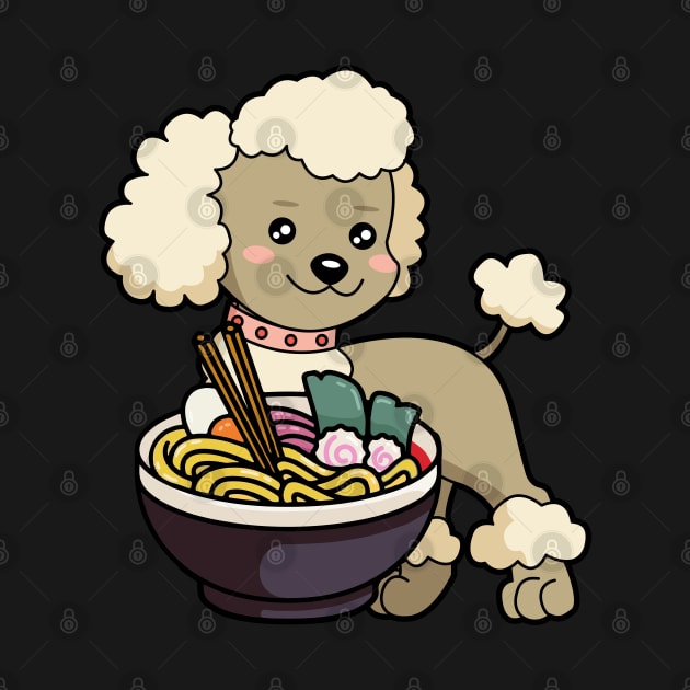 Chibi Anime Poodle Dog Ramen Lover by TheBeardComic