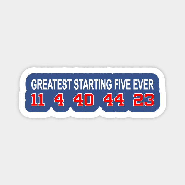 Greatest 5 Ever - Bad Boys Detroit Pistons Magnet by Retro Sports