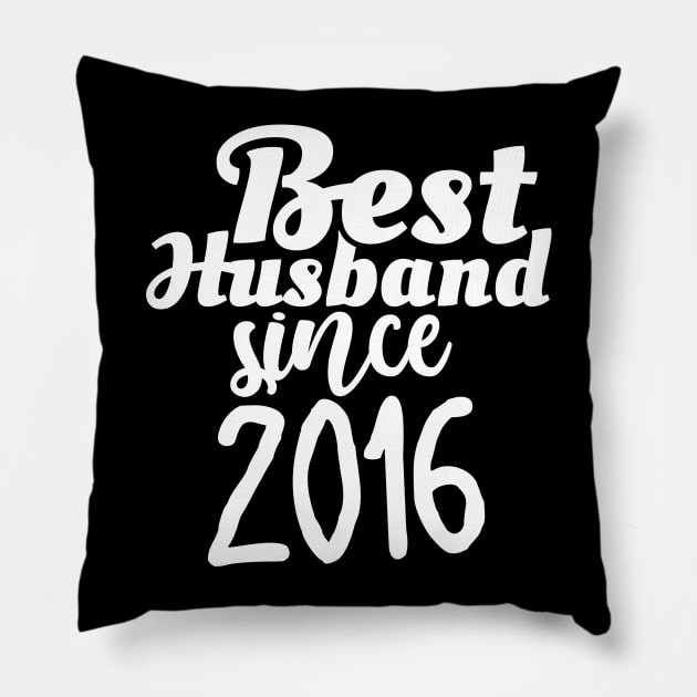 'Best Husband Since 2016' Sweet Wedding Anniversary Gift Pillow by ourwackyhome