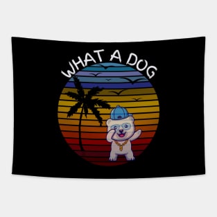 What a dog-Vintage Retro Style Tapestry