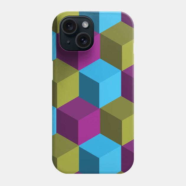 cube printed pattern designer phone case - jefdesigns