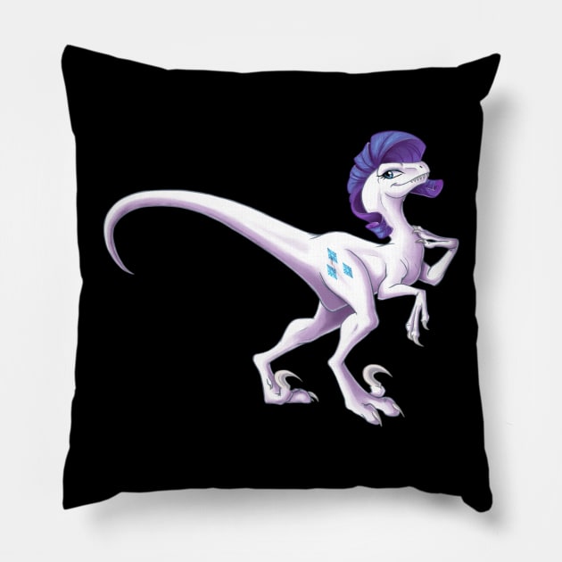 My Little Raptor - Rarity Pillow by CherryGarcia