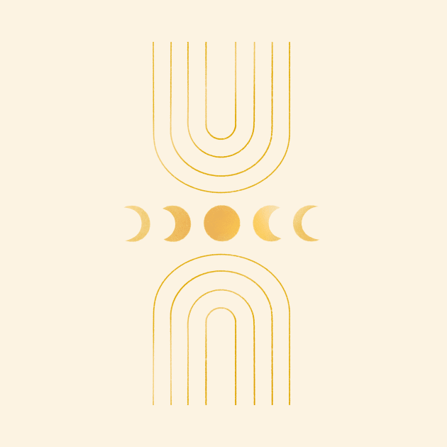 Gold Moon Phases by Barlena