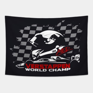 #33 Fan Checkered Flag Tapestry