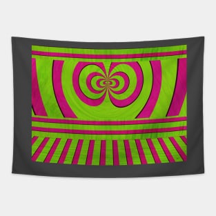 Colorful pink and green ruled pattern Tapestry