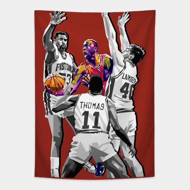 Jordan Hoop-shooting Tapestry by RJWLTG