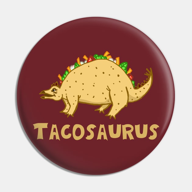 Tacosaurus Cute Dinosaur Pin by ckrickett