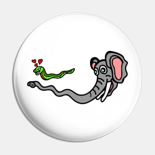 Snake in Love Pin