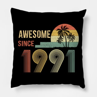 31 Years Old Awesome Since 1991 Gifts 31th Birthday Gift Pillow