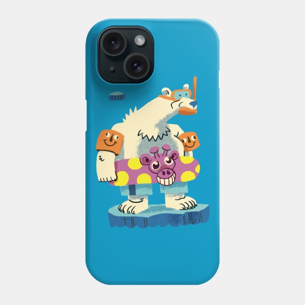 Swim Ready Polar Bear Phone Case by washburnillustration