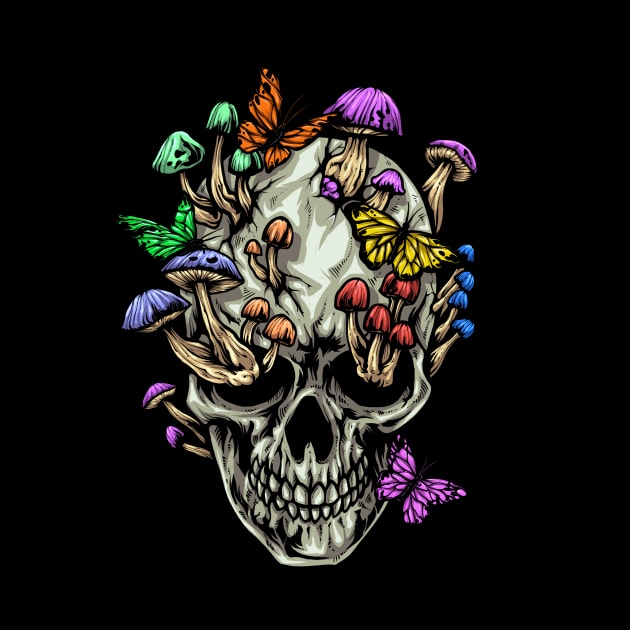 Skull Mushroom by XXII Designs