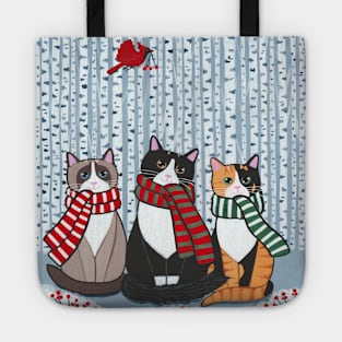 The Winter Cats! Tote