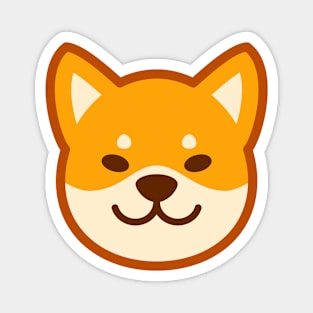 Gold Shiba: Eyes open smile Magnet