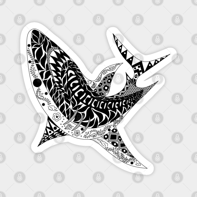 king shark pattern ecopop Magnet by jorge_lebeau