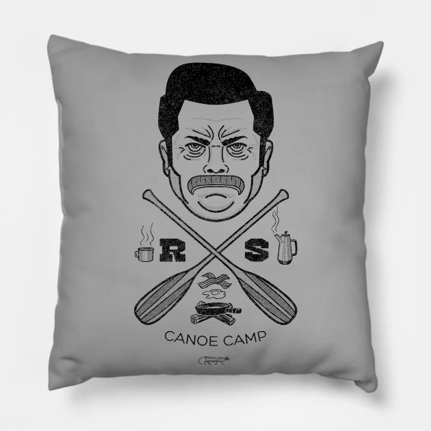 Ron Swanson Canoe Camp Pillow by GiMETZCO!