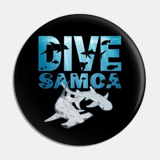 Hammerhead and Whitetip Reef Shark Dive Samoa Pin