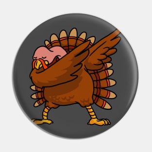 Dabbing Turkey Thanksgiving Shirt Funny Turkey Dab T-shirt Pin