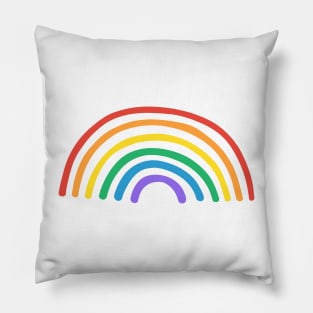 Hand drawn pride rainbow Pillow