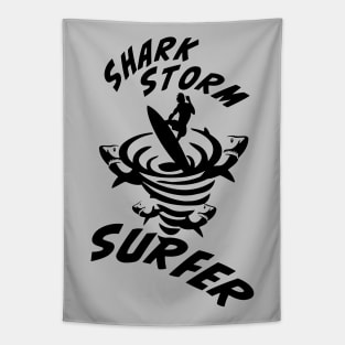 Shark Storm Surfer. Tapestry