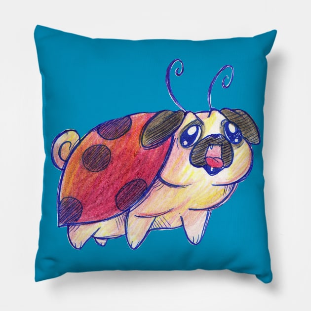 Lady Pug Pillow by saradaboru