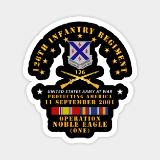 126th Infantry Regiment - 911 - ONE w SVC w BR Magnet