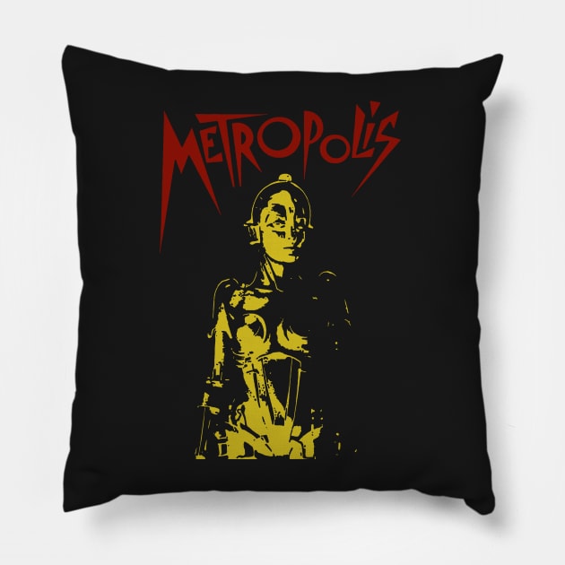 Metropolis Stencil Pillow by IconStencils