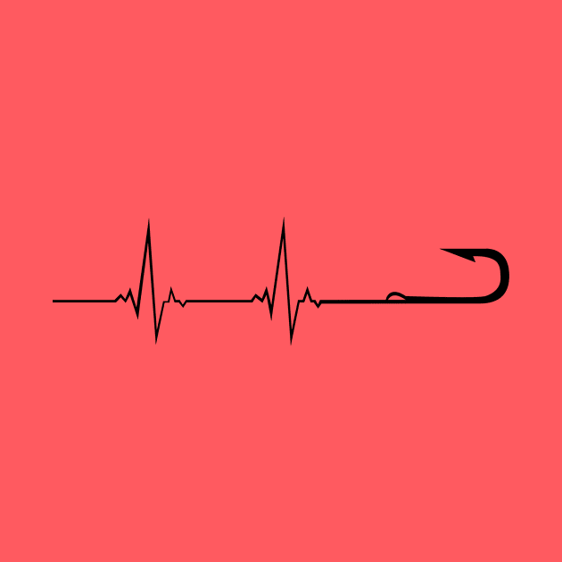 fishing hook heartbeat by TeeAMS