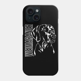 Weimaraner dog lover portrait Phone Case