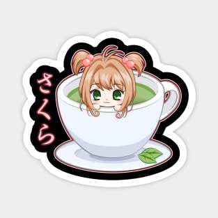 Chibi Sakura Tea Mug Magnet