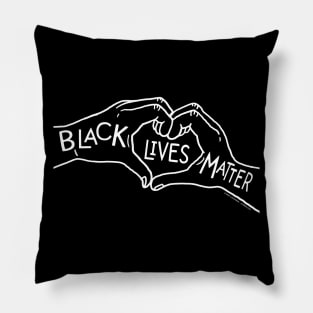 Black Lives Matters Heart Hand line Pillow