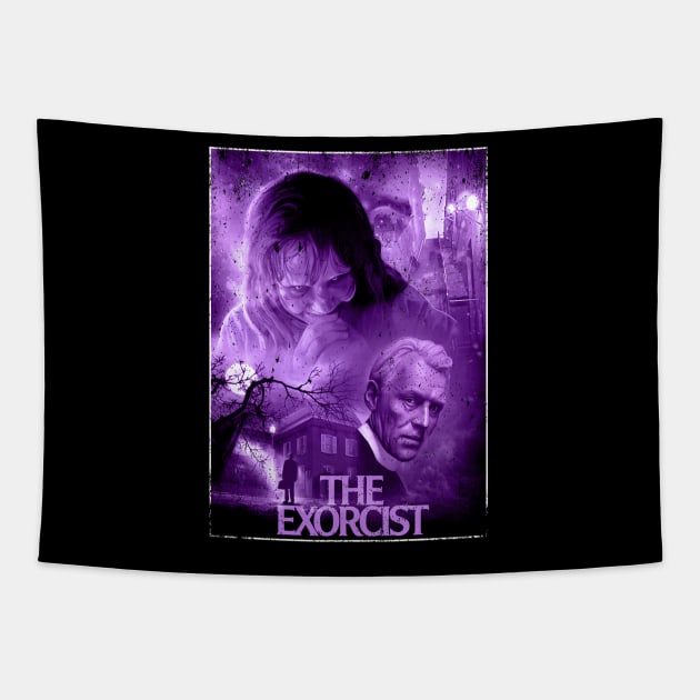 Demon's Playground Classic Exorcists Movie Scenes Apparel Tapestry by Church Green