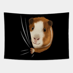 Guinea Pig Animal Coming From Inside Tapestry