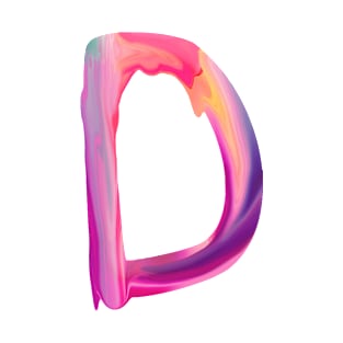 Letter D In Vibrant Watercolor T-Shirt