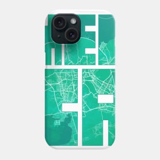 Mecca, Saudi Arabia City Map Typography - Watercolor Phone Case