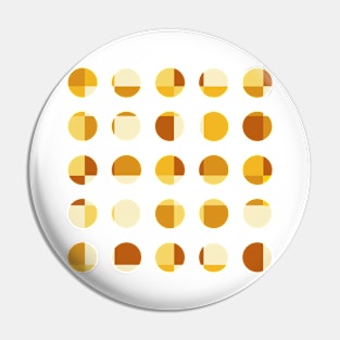 Abstract Geometric Yellow Dots Pattern Pin