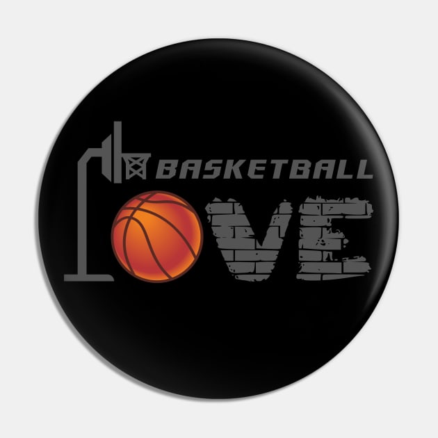 I love Basketball Pin by AlGenius