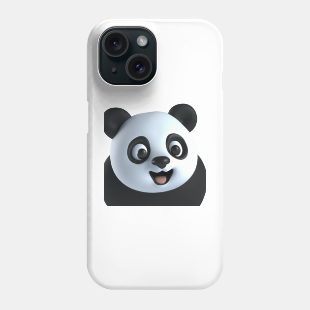 Panda Funny with Cute Smile Phone Case by Rabih Store