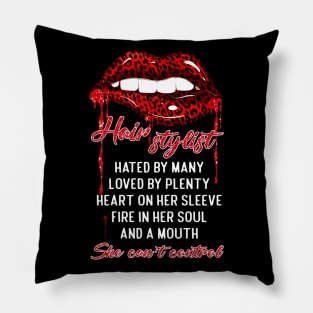 Hair Stylists Leopard Mouth Funny Hairdresser Barber Proud Pillow