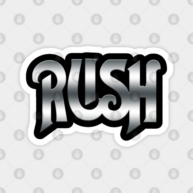 Rush - Metallic Logo - Rush Band - Magnet