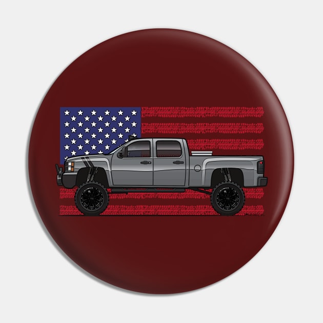 2007-2013 Lifted Crew Cab usa flag Pin by JRCustoms44