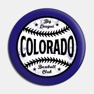 Colorado Retro Big League Baseball - Purple Pin