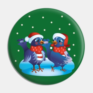 New Year's birds in love Pin