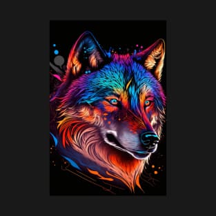 Stylized Wolf Portrait T-Shirt