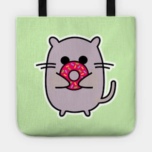 Nom Nom Yummy Pink Sprinkled Donut Cat Tote