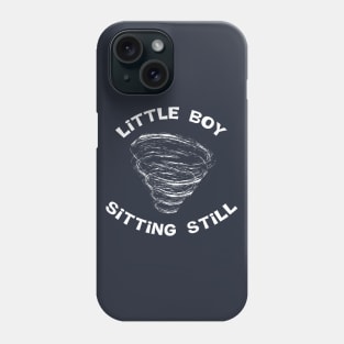 Boy Tornado White Text Phone Case